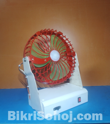 Rechargeable Desk Fan With Light